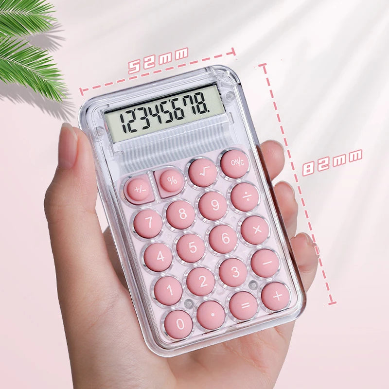 Cute Silent Calculator Mini Version Learning Auxiliary Small Portable Calculator Back To School Supplies Students/Finance