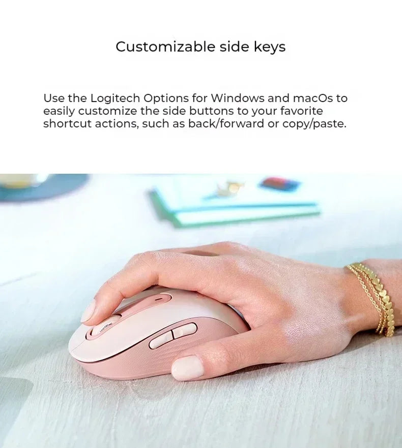 Logitech M650 Wireless Bluetooth LSilent Mouse Office Laptop Sensor Technology Advanced Optical Programmable Buttons Mice