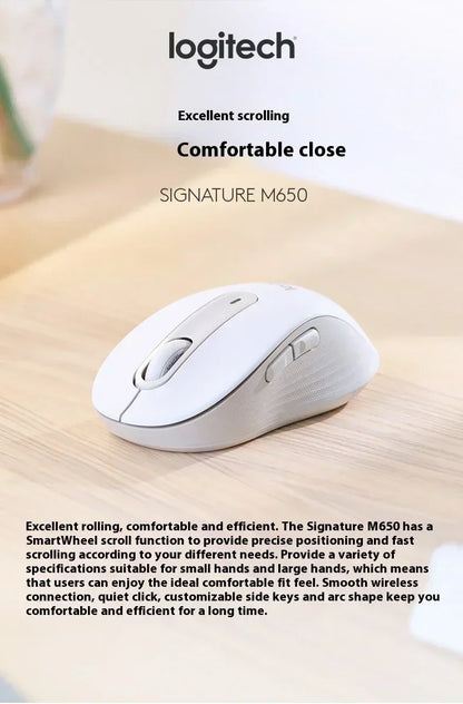 Logitech M650 Wireless Bluetooth LSilent Mouse Office Laptop Sensor Technology Advanced Optical Programmable Buttons Mice