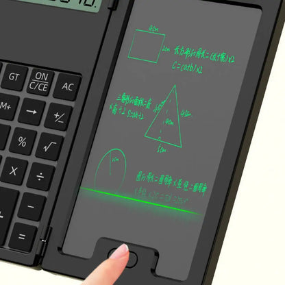 Calculator Portable Folding Writing Board 12 Digits Scientific Calculator with Large LCD Screen Pocket-sized Students Calculator