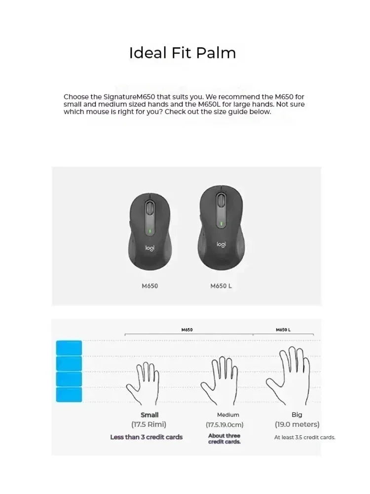 Logitech M650 Wireless Bluetooth LSilent Mouse Office Laptop Sensor Technology Advanced Optical Programmable Buttons Mice