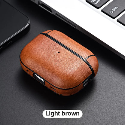 For Airpods Pro 2 Case Leather Business Earphone Case Headset Shell Headphone Cover For Apple Air Pod 3 Pro 2nd Generation USB C