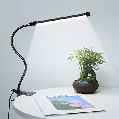 LED Reading light clip type desk lamp Study student dormitory table lamp bedroom desktop bedside lamp eye protection Clamp lamp