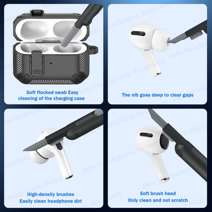 AirPod Pro 2023 switch case with Cleaner Kit Luxury Fall Prevention TPU Protective Cover For AirPod Pro 3rd/2nd Generation Case