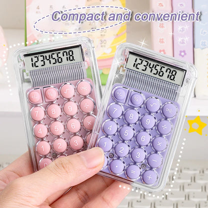 Cute Silent Calculator Mini Version Learning Auxiliary Small  Portable Calculator Back To School Supplies Students/Finance