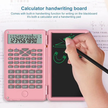 Calculator Portable Folding Writing Board 12 Digits Scientific Calculator with Large LCD Screen Pocket-sized Students Calculator