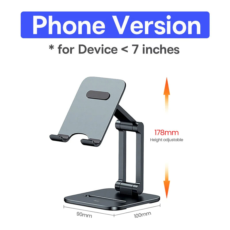 Baseus Phone Holder Stand Aluminum Alloy Cell Phone Tablet Stand Support for iPad iPhone 13 12 Samsung Mobile Phone Accessories